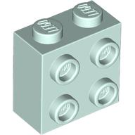 Lego Brick Special 1 x 2 x 1 2/3 with 4 Studs on 1 Side / Light Aqua
