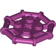 Plate Special 2 x 2 with Bar Frame Octagonal / Magenta