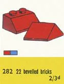 2 x 2 Sloping Roof Bricks, Red