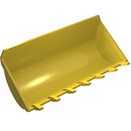 Technic Digger Bucket 8 x 14 with 7 teeth / Yellow