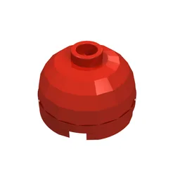 Brick Round 2 x 2 Dome Top, Blocked Open Stud, No Bottom Axle Holder / Red