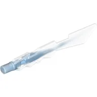 Weapon Sword with Jagged Edges and Marbled Trans Medium Blue Pattern / Trans-Clear