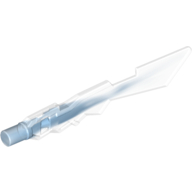 Lego Weapon Sword with Jagged Edges and Marbled Trans Medium Blue Pattern / Trans-Clear