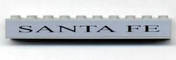 Brick 1 x 10 with 'SANTA FE' Pattern (Sticker) - Sets 10022 / 10025