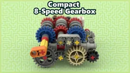 Compact 8 speed gearbox