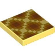 Tile 2 x 2 with Pixelated Honeycomb Print / Bright Light Yellow