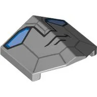 Brick Sloped 33° 2 x 2 Double / Inverted with Robot/Autobot Face Print (Bumblebee)