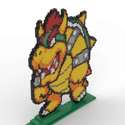 2D Bowser Sculpture