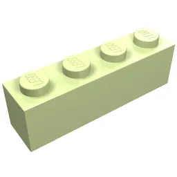 Brick 1 x 4 / Yellowish Green