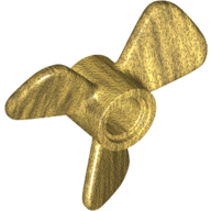 Lego Propeller 3 Blade 3 Diameter with Pin Hole / Pearl Gold