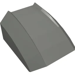 Brick Curved 2 x 2 with Lip, No Studs / Dark Bluish Gray