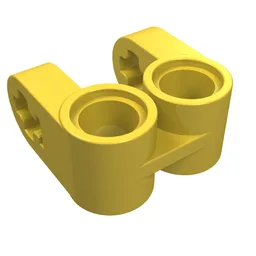 Technic Axle and Pin Connector Perpendicular Double Split / Yellow