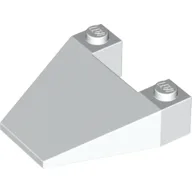 Brick Wedged, Sloped 4 x 4 Taper / White