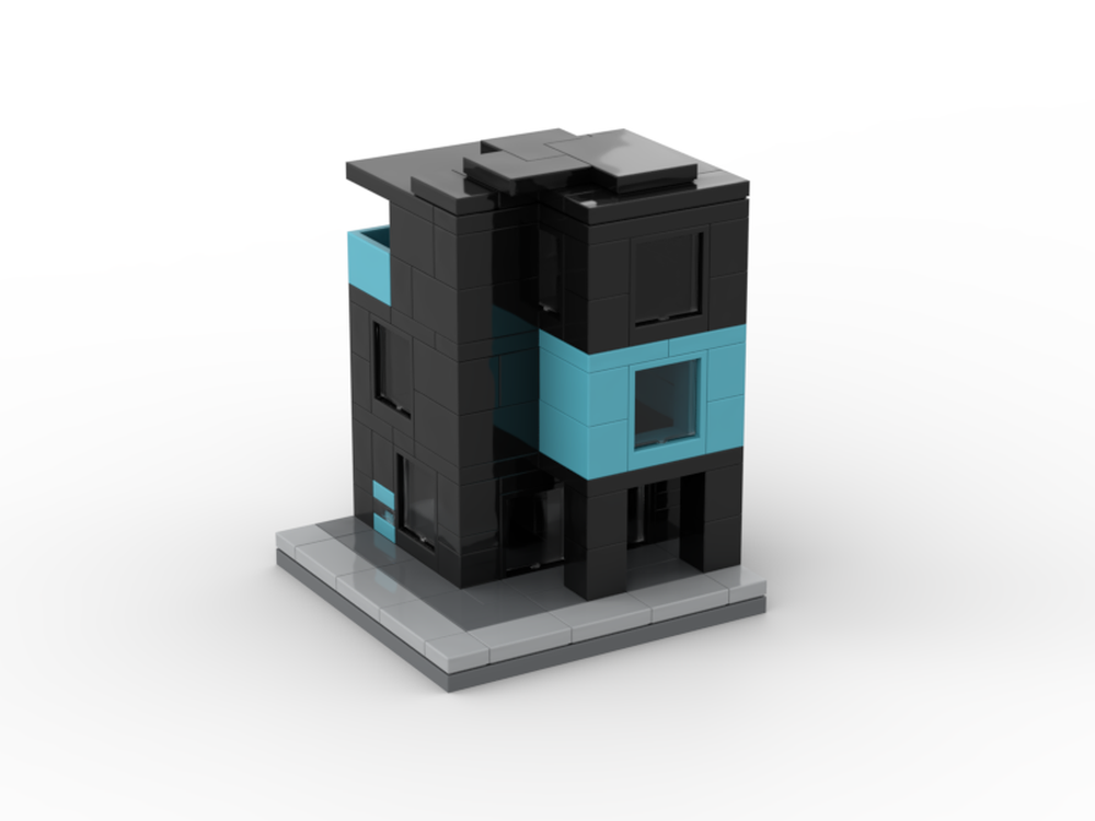 Lego Mini Modulars: Modern Corner Home