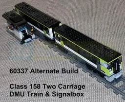 60337 Alternate Build - Class 158 Two Carriage DMU Train & Signalbox