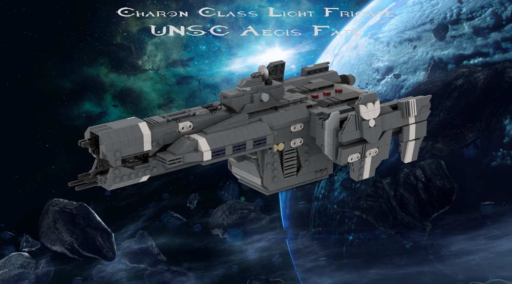 Lego Charon-class light Frigate - UNSC Aegis Fate