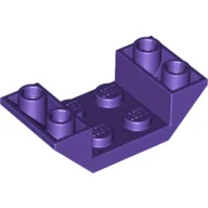 Brick Sloped Inverted 45° 4 x 2 Double with 2 x 2 Recessed / Dark Purple