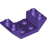 Lego Brick Sloped Inverted 45° 4 x 2 Double with 2 x 2 Recessed / Dark Purple