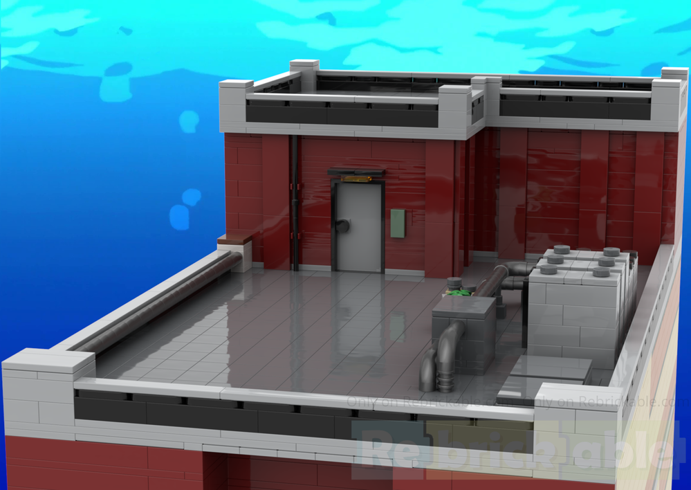 Lego Iwatodai Dorm Modular Part 5 (Rooftop) - Persona 3 Reload