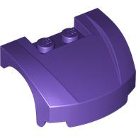 Lego Vehicle Body, Wheel Arch / Mudguard 3 x 4 x 1 2/3 Low Profile, Curved Front / Dark Purple