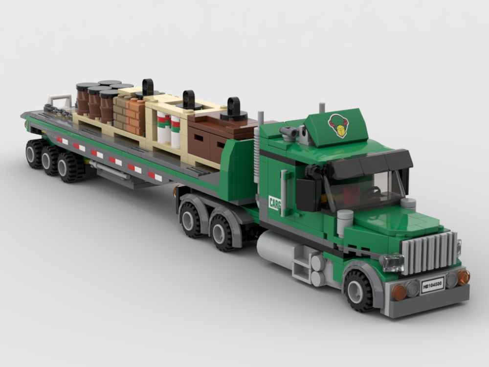 Lego Cargo Truck & Flatbed Trailer