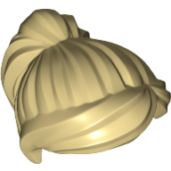 Lego Hair Ponytail and Swept Sideways Fringe / Tan