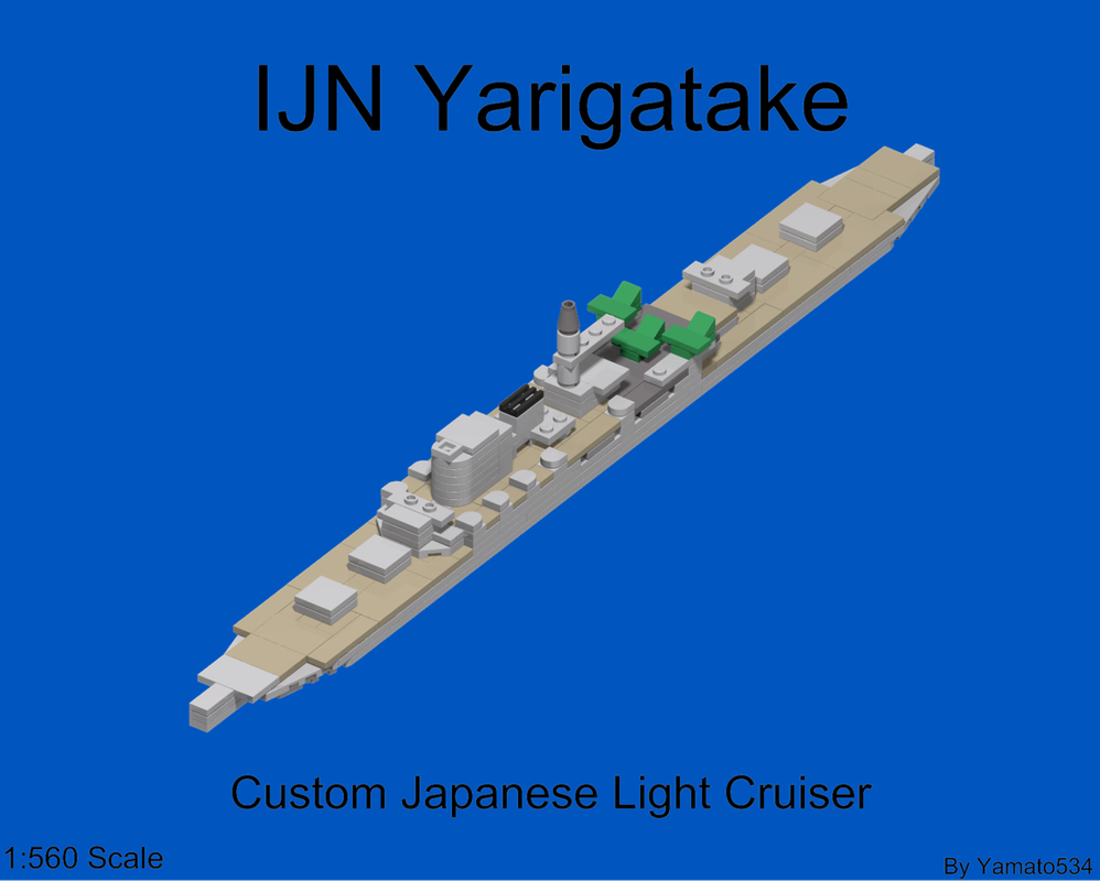 Lego 1:560 Scale IJN yarigatake(Custom Japanese Heavy Cruiser)