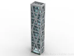 16-storey high-rise building (light gray)