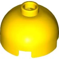 Brick Round 2 x 2 Dome Top, Vented Stud / Yellow