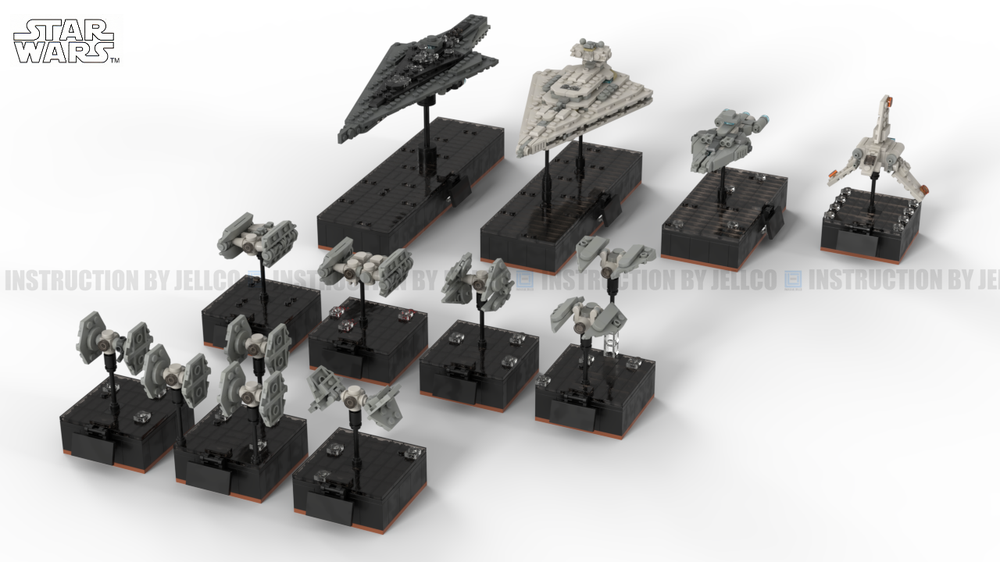 Lego Micro Imperial fleet : No stand version