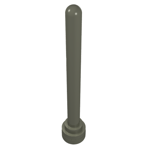 Lego Antenna 1 x 4 with Rounded Top / Dark Gray
