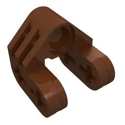 Technic Axle and Pin Connector Perpendicular Split / Reddish Brown