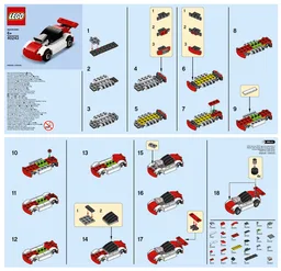 Monthly Mini Model Build Set - 2017 05 May, Race Car polybag
