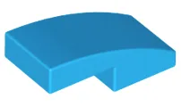 Brick Curved 2 x 1 No Studs [1/2 Bow] / Dark Azure