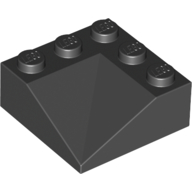 Lego Brick Sloped 33° 3 x 3 Double Concave / Black
