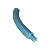Lego Animal Body Part / Plant, Tail / Neck / Branch / Trunk, Middle Section with Pin, Square Pin Hole / Medium Azure