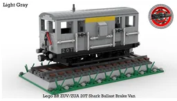 Lego BR ZUV/ZUA Shark Ballast Brake Van (1:48 Scale) (Light Gray)