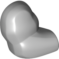Lego Bigfig Arm, Right [Plain] / Light Bluish Gray