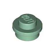 Plate Round 1 x 1 with Solid Stud / Sand Green