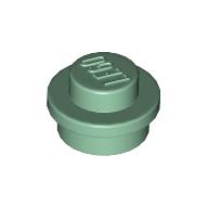 Lego Plate Round 1 x 1 with Solid Stud / Sand Green