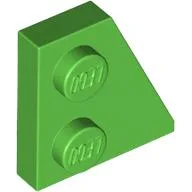 Wedge Plate 2 x 2 Right / Bright Green