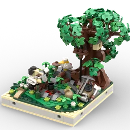 Medieval farmer taking a rest