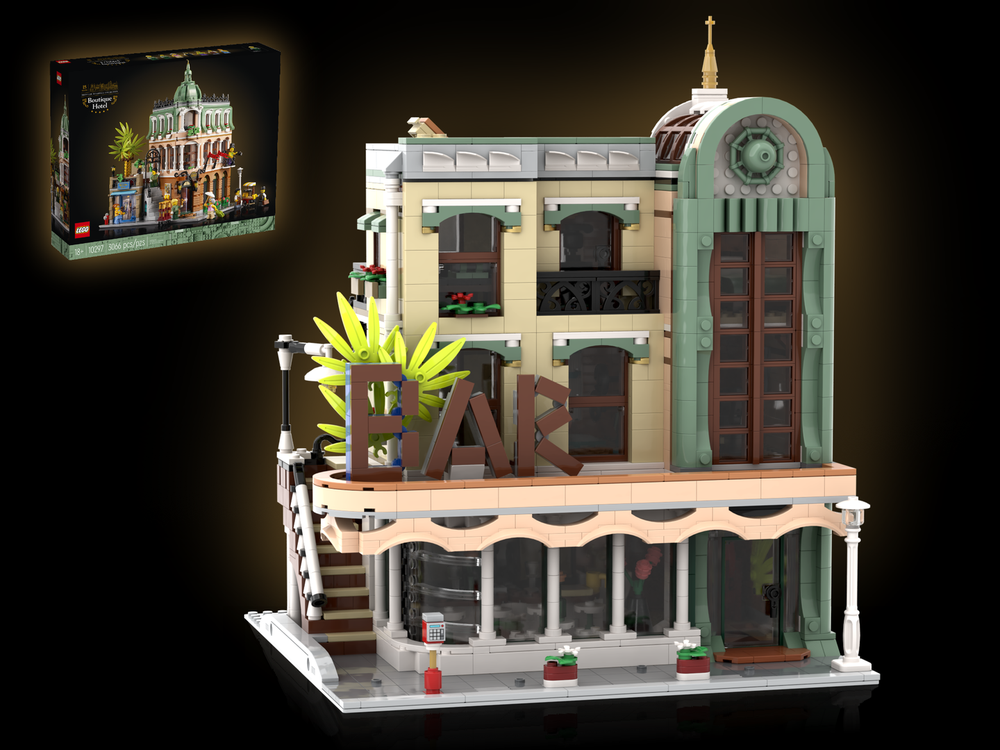 Lego Downtown Bar - 10297 Boutique Hotel Alternative Build