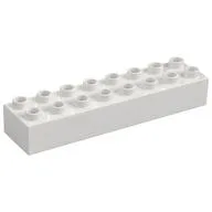 Duplo Brick 2 x 8 / White