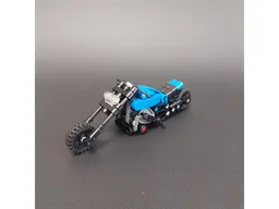 Tiny Blue Motorcycle
