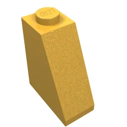 Brick Sloped 65° 2 x 1 x 2 / Bright Light Orange