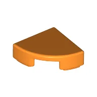 Tile Round 1 x 1 Quarter / Orange
