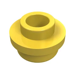 Plate Round 1 x 1 with Open Stud / Yellow