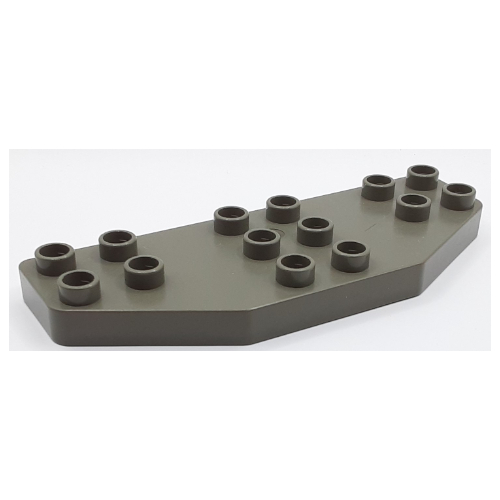 Lego Duplo Plate 8 x 3 without Corners (Airplane Wings) / Dark Gray