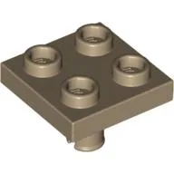 Plate Special 2 x 2 with Pin on Bottom / Dark Tan